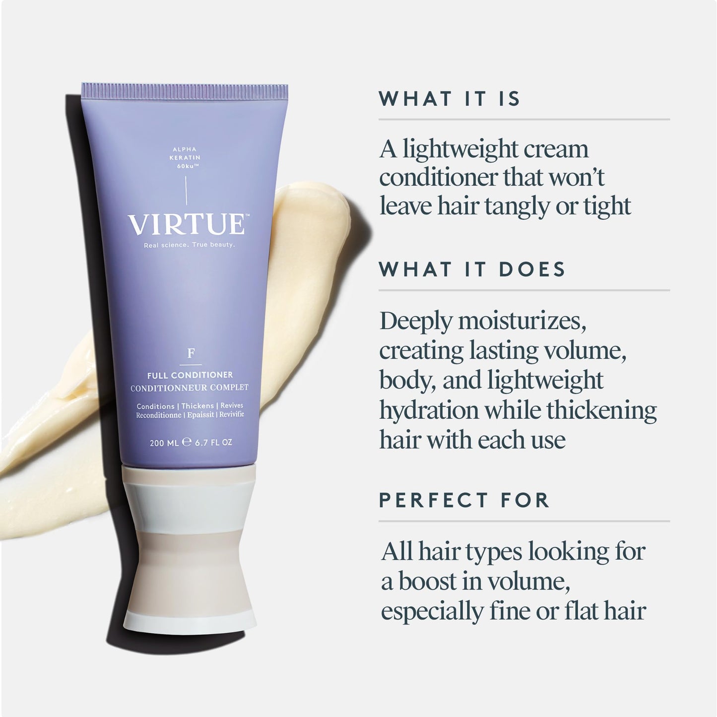 VIRTUE Full Volumizing Conditioner Thickens Hair