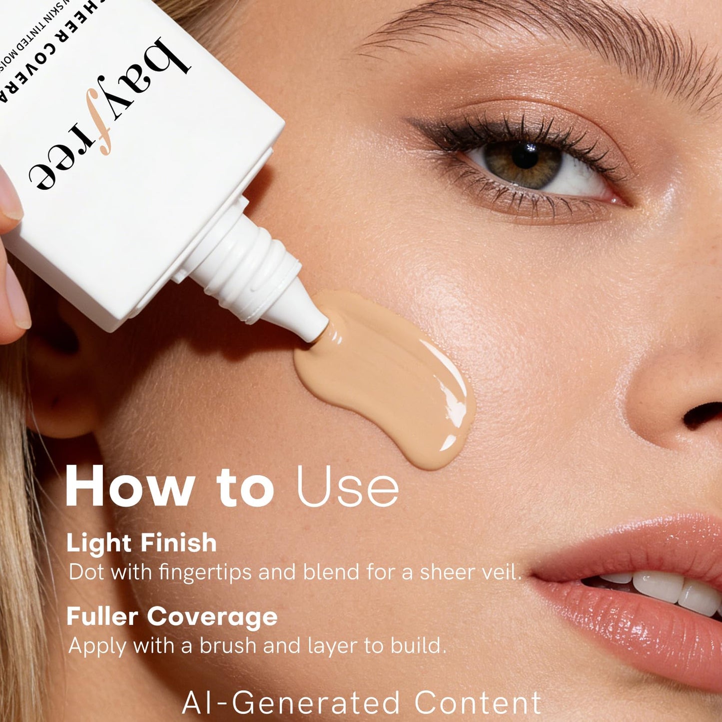 bayfree Glow Skin Tinted Moisturizer with SPF 30, Lightweight Sheer Coverage Skin Tint, Long Lasting Hydrating & Weightless, Makeup and Skincare Benefits, Buildable Natural Finish, Vegan Korean Makeup