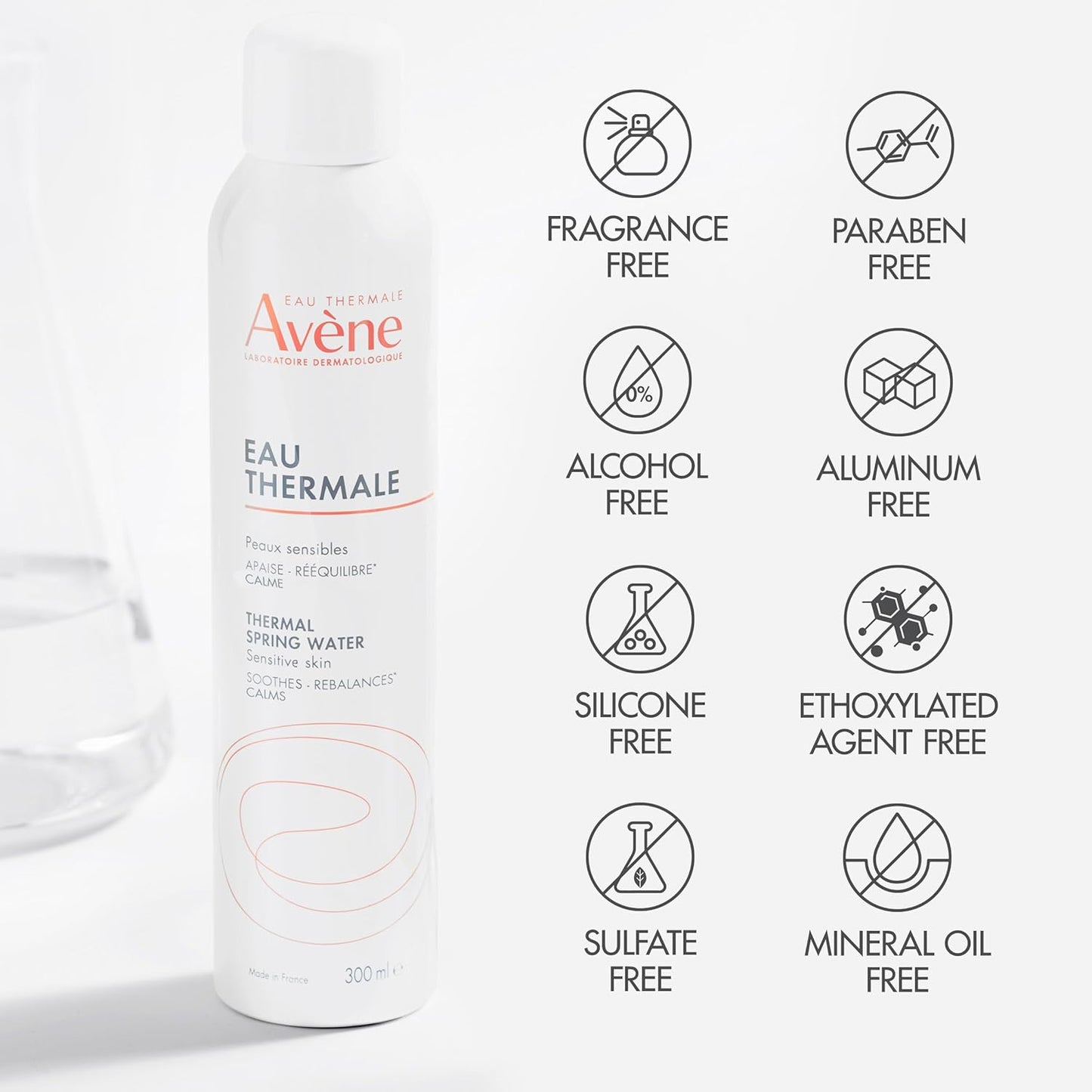 Avène Thermal Spring Water Facial Mist Spray | Soothing & Calming for Sensitive Skin, 5.07 oz