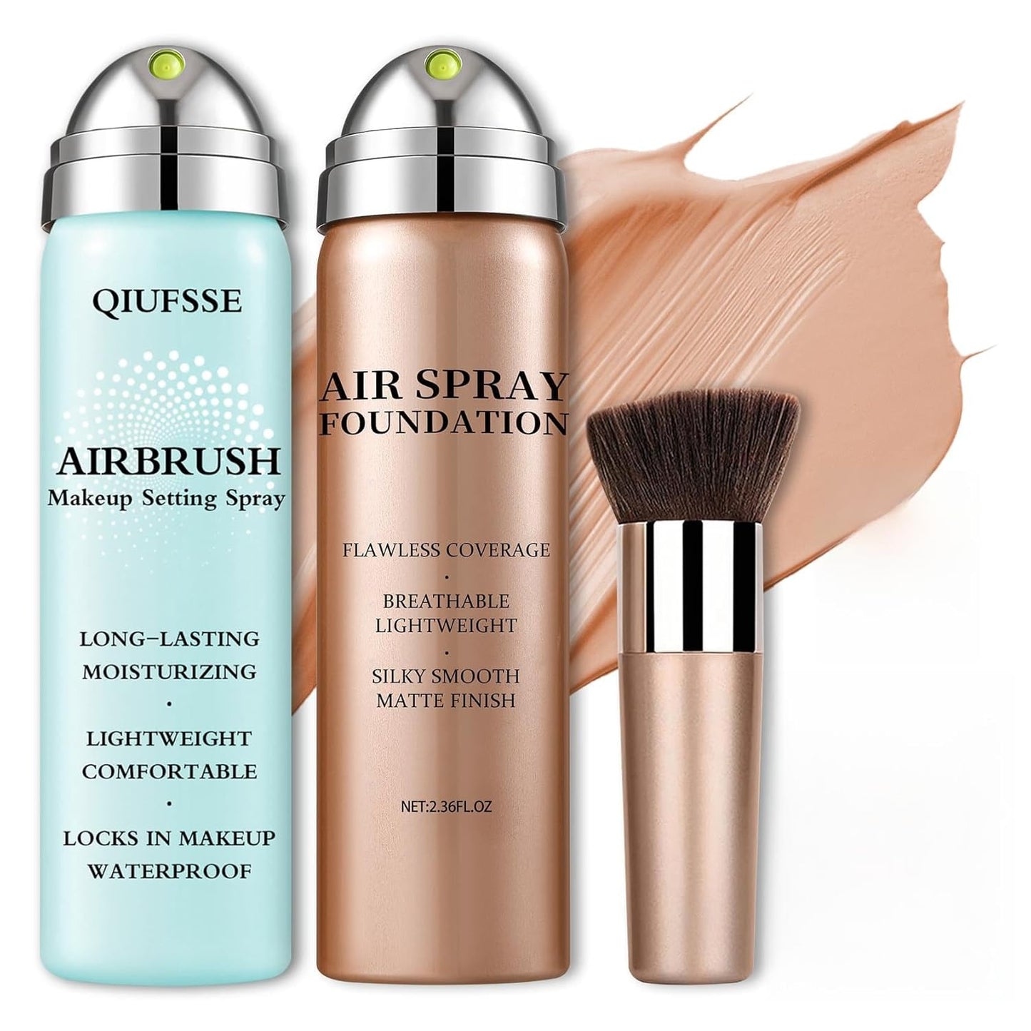 Air Brush Makeup Foundation - Hydrating Setting Spray for Oily Skin | Flawless Matte Coverage (01 Natural)