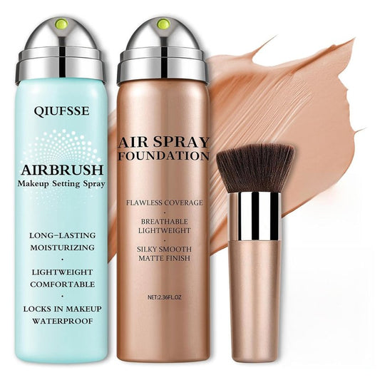 Air Brush Makeup Foundation - Hydrating Setting Spray for Oily Skin | Flawless Matte Coverage (01 Natural)
