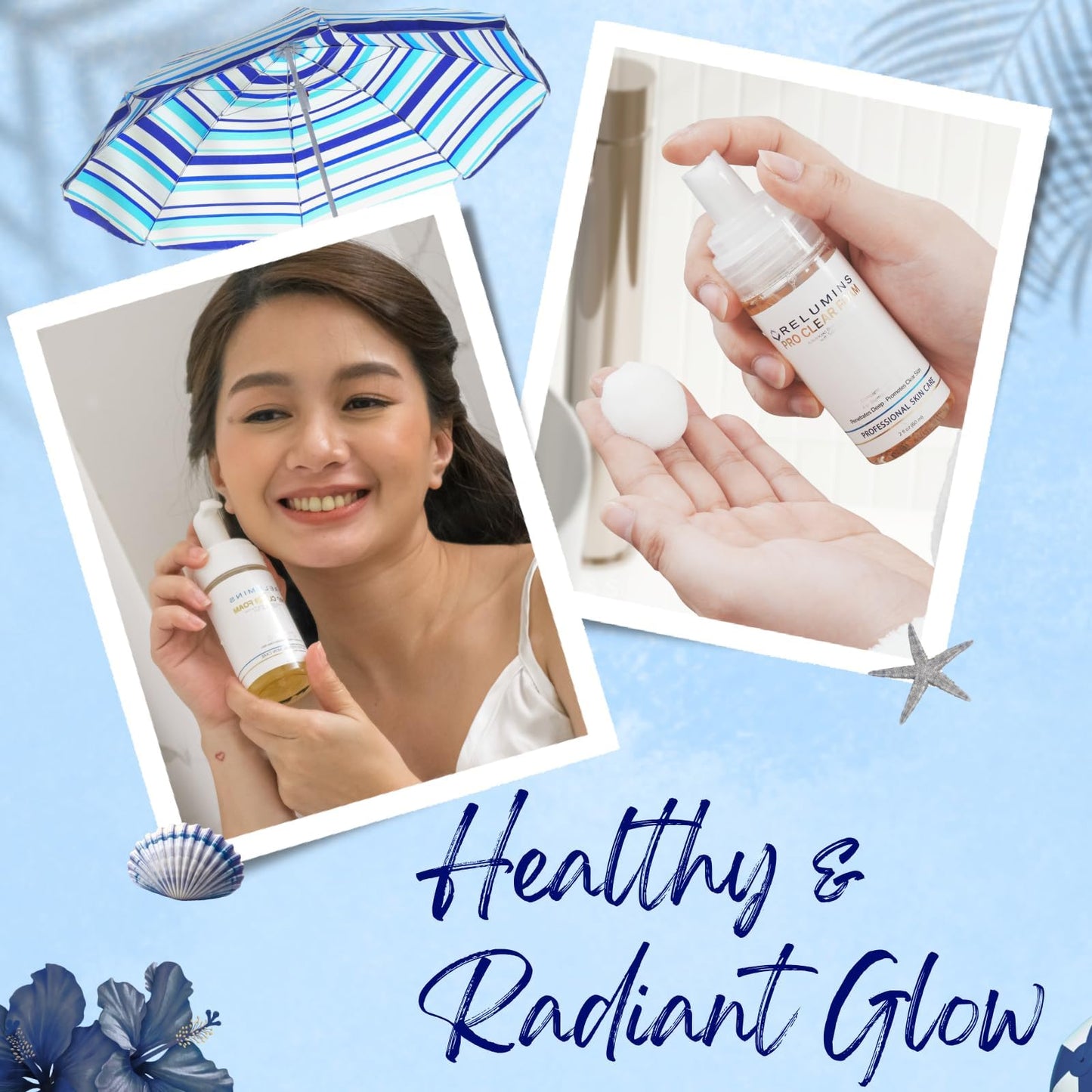 Relumins Advance Clarifying Foaming Cleanser | Gentle & Effective Facial Cleanser for Sensitive Skin | Removes Dirt, Oil & Makeup, Non-Drying Formula – 200ml