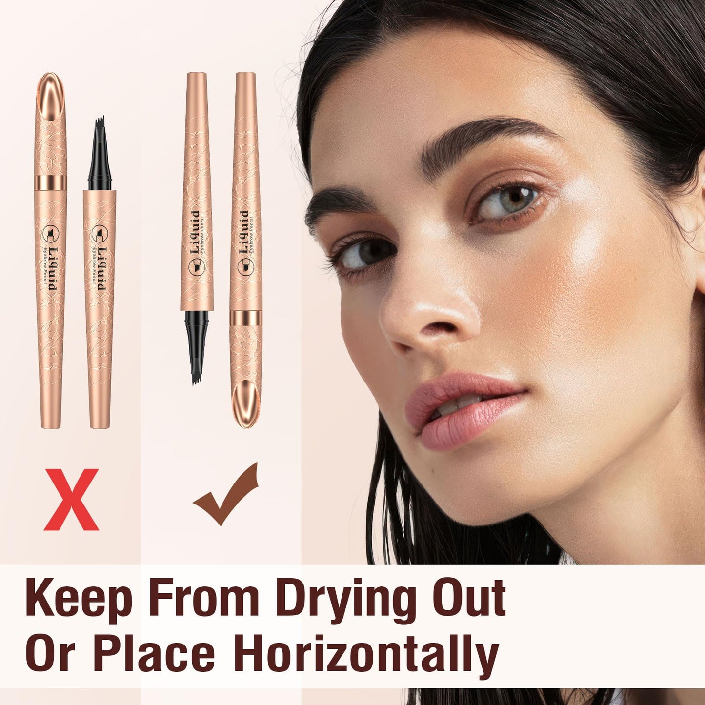 Eyebrow Pen - Eyebrow Pencils for Women, Long Lasting Waterproof Brow Pencil (Gray)