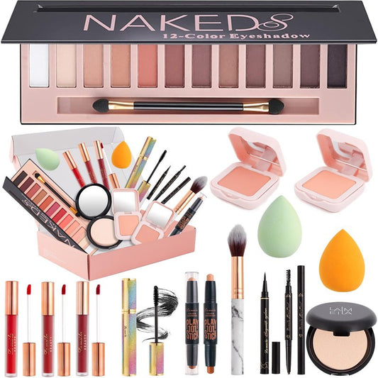Makeup Kit for Women Full Kit,Professional Makeup Set,Includes 12 Colors Eyeshadow Palette And multiple cosmetics,Makeup Gift Set for Women