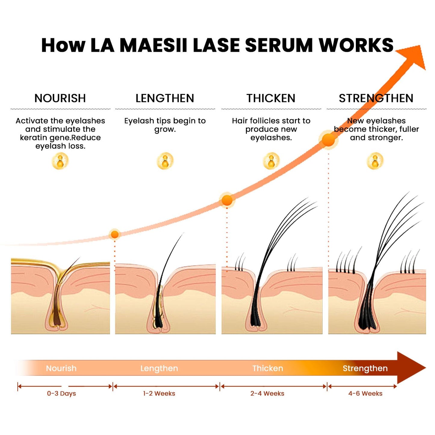 Lash Serum | Eyelash Growth Serum for Longer, Thicker Lashes - Vegan & Cruelty-Free (5mL)