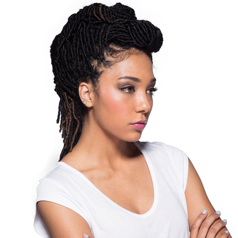 Bobbi Boss Synthetic Hair Crochet Braids African Roots Braid Collection Nu Locs 14" (6-PACK, 1B)
