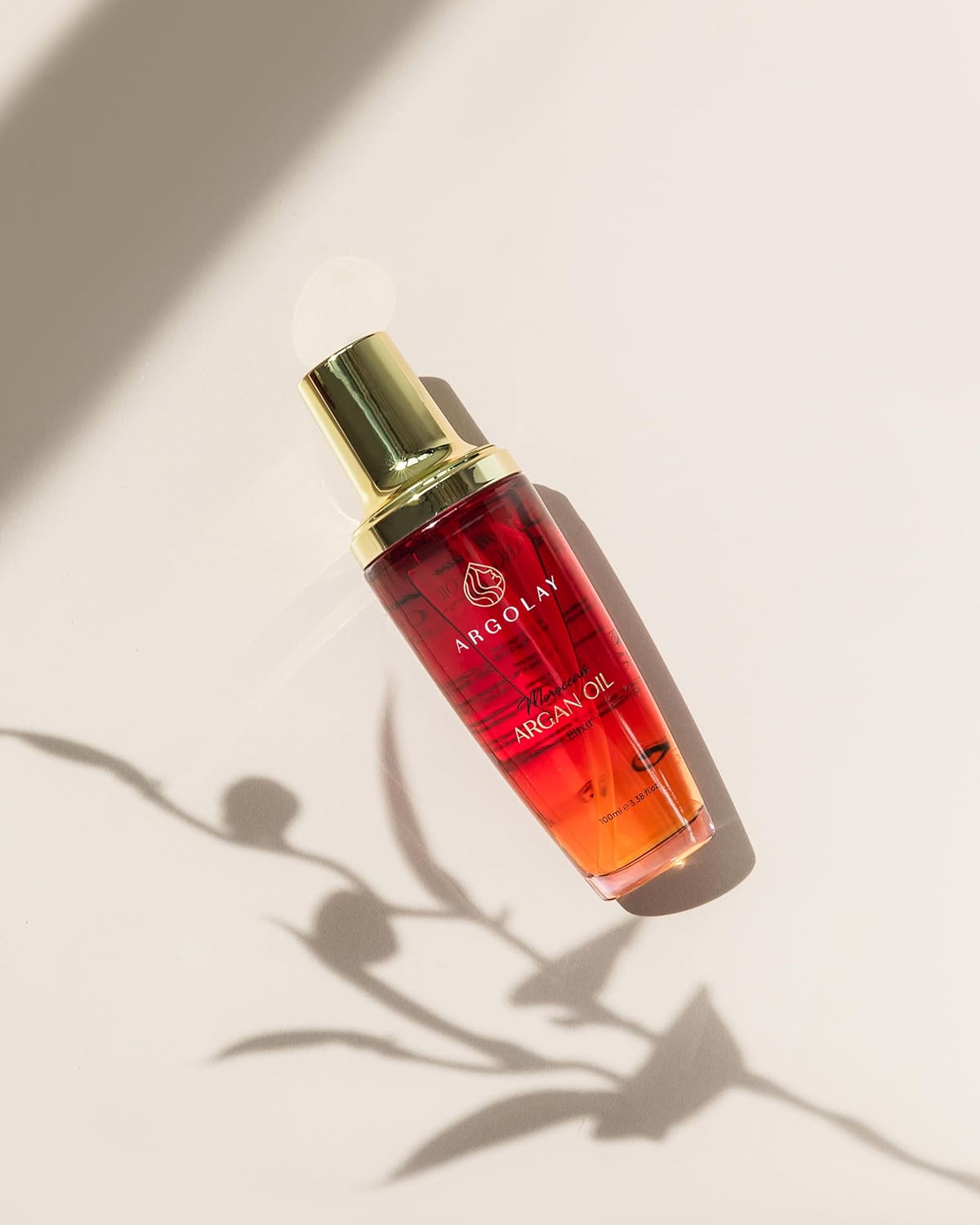 Moroccan Argan Oil Elixir - Lightweight & Nourishing Hair Oil for Shine, Frizz Control & Heat Protection | 100 mL (3.4 oz)