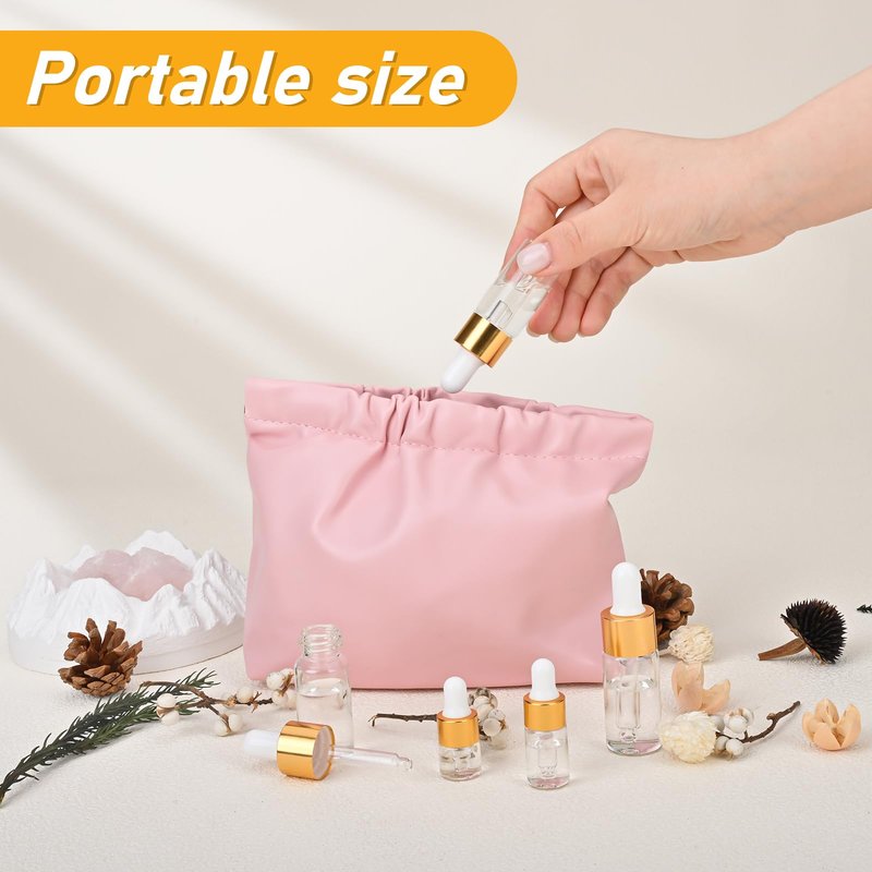 COTOM 100 Pack Mini Dropper Bottle for Cuticle Oil, 10ml Small Sample Essential Oil Dropper Bottles for Travel, Clear Empty Vails for Cosmetic Perfume