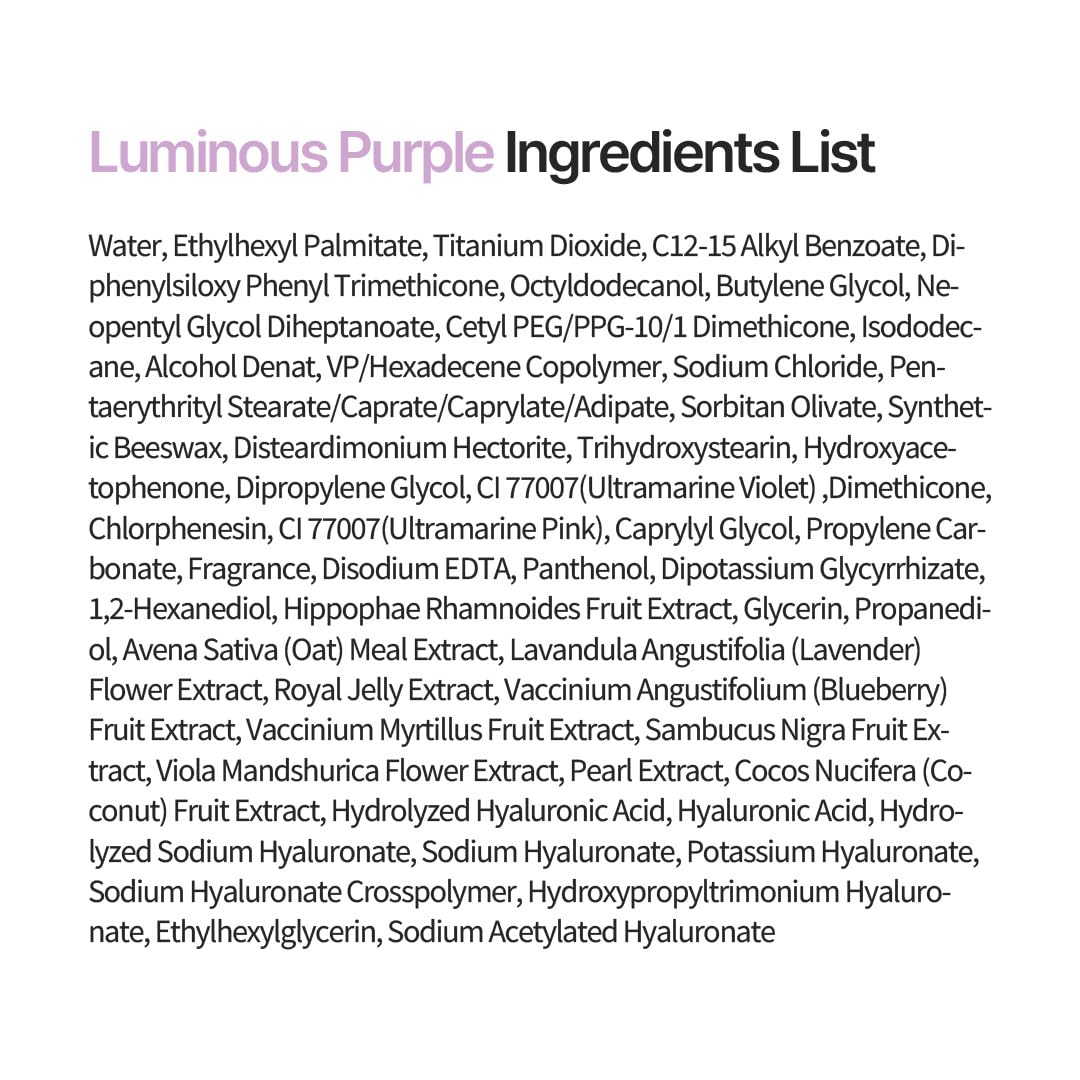 Farmstay Luminous Purple Tone Up Cushion –Tinted Korean Makeup Base for Radiant and Even-Looking Skin – Lightweight, Moisture-Rich Compact – 0.52 oz.