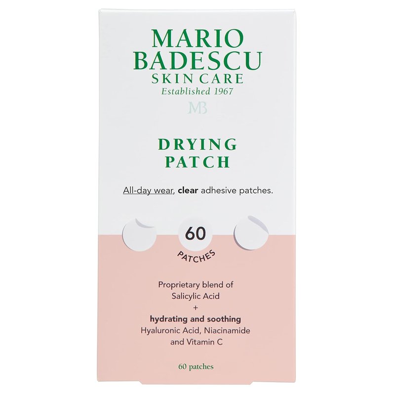 Mario Badescu Drying Patch - Invisible Spot Treatment with Vitamin C | 60 Patches, 12mm, Vegan & Cruelty-Free
