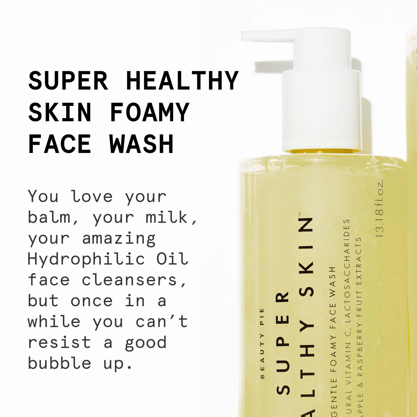 Beauty Pie Super Healthy Skin Foamy Face Wash – Jumbo Size, 15.5 oz Cleanser for Acne‑Prone, Oily, Combination & Sensitive Skin – Gentle, Hydrating, Deep‑Cleansing Formula