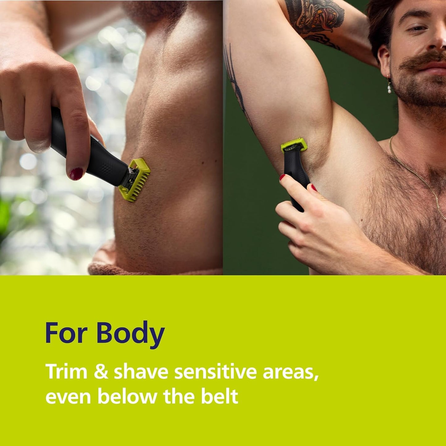 Philips Norelco OneBlade 360 Pro - Hybrid Electric Beard Trimmer & Body Groomer | 360 Blade Technology, Model QP6552/90
