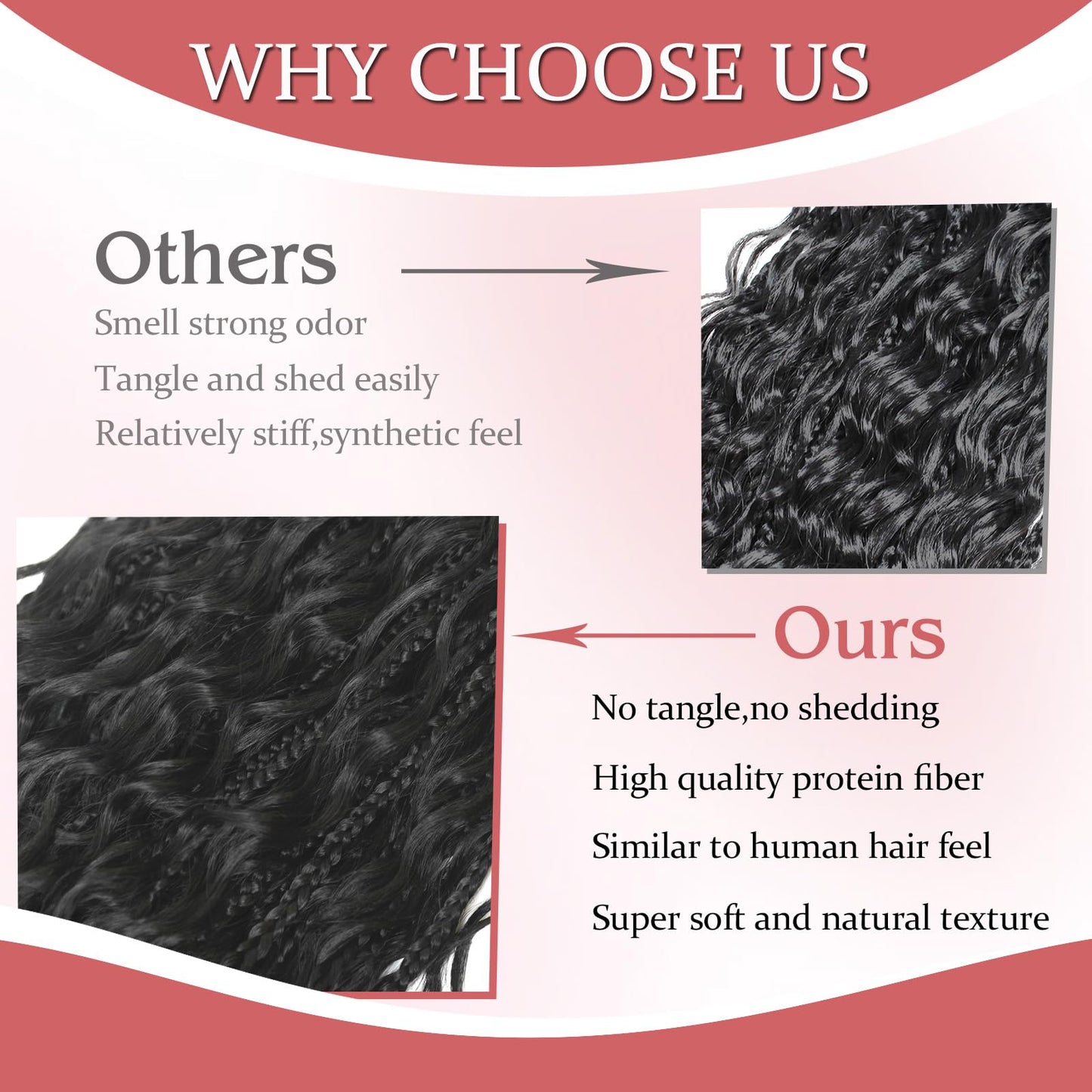 9 Packs Boho Box Braids Crochet Hair 24 Inch Pure Protein Fiber Similar to Human Hair Goddess Box Braids Crochet Hair With Curly Ends Pre Looped Bohemian Braid Hair Extension For Women(24 Inch,350#)