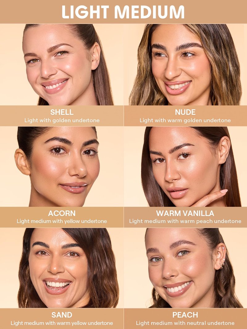 SHEGLAM Dew & Done Skin Tint with SPF20 Light-medium Coverage Foundation Evens Skin Tone-Shell