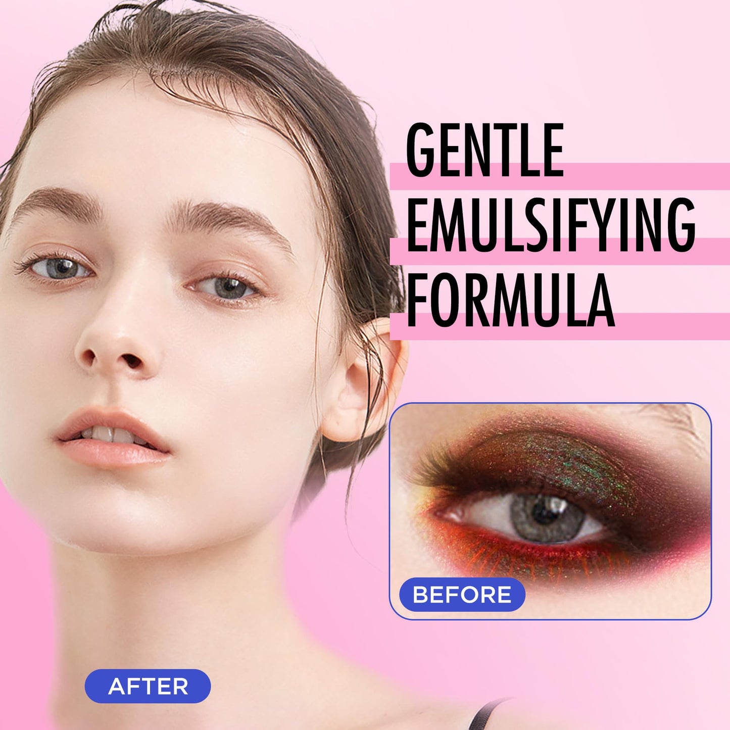 BEPHOLAN Cluster Lash Glue Remover 100ml, DIY Eyelash Extension Remover, Bond & Seal Adhesive Self Use, for Sensitive Eyes, Eye Makeup & Mascara Remover