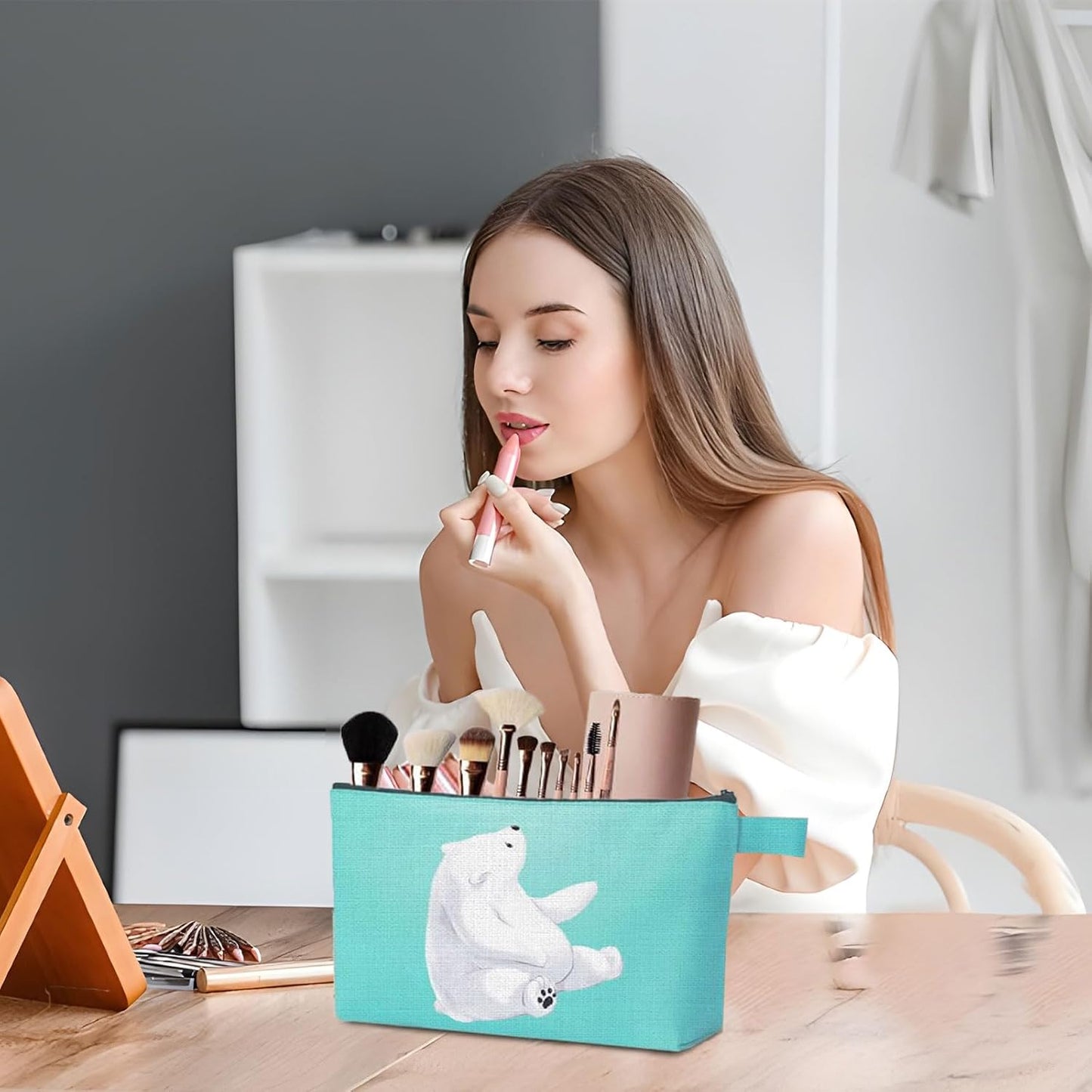 40 Pack Canvas Makeup Bags - Multi-Purpose Zippered Cosmetic Travel Bags | 10 Colors (7.5 x 5 x 1.8 Inch)