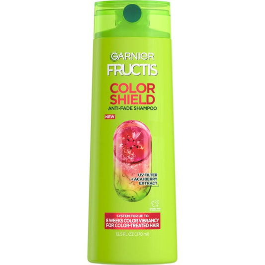 Garnier Fructis Color Shield Shampoo, Fortifying Shampoo for Color Treated Hair, Works on All Types of Hair and Color, Vegan and Paraben Free, 12.5 fl. oz.