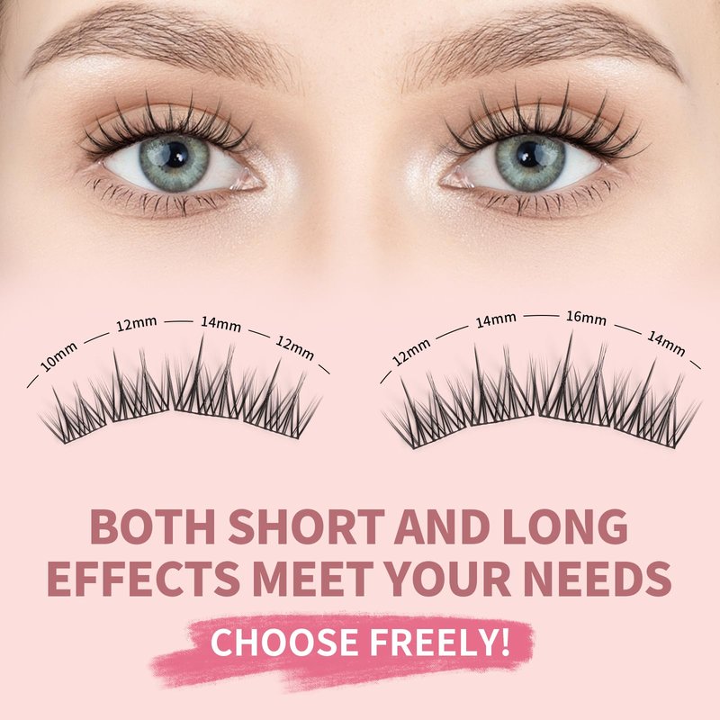 MLEN DIARY Lash Cluster DIY Eyelash Extensions 90 Clusters Lashes 10-16mm D Curl Mega Wispy Volume Individual Lashes Eyelash Clusters Extensions DIY at Home