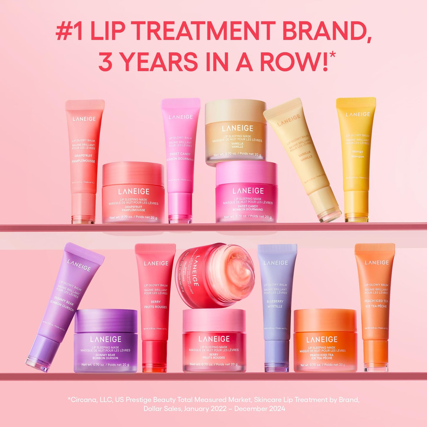 LANEIGE Lip Glowy Balm, Blueberry: Sheer Tinted Lip Moisturizer with Shea Butter, for Hydrating Shine & Soft Lips