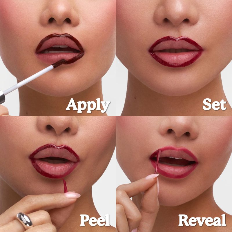 Sacheu Lip Liner STAY-N Peel Off Lip Stain — Long Lasting Waterproof Lip Tint with Hyaluronic Acid & Vitamin E — Transfer Proof Matte Finish, Vegan & Cruelty-Free (nOOHde)