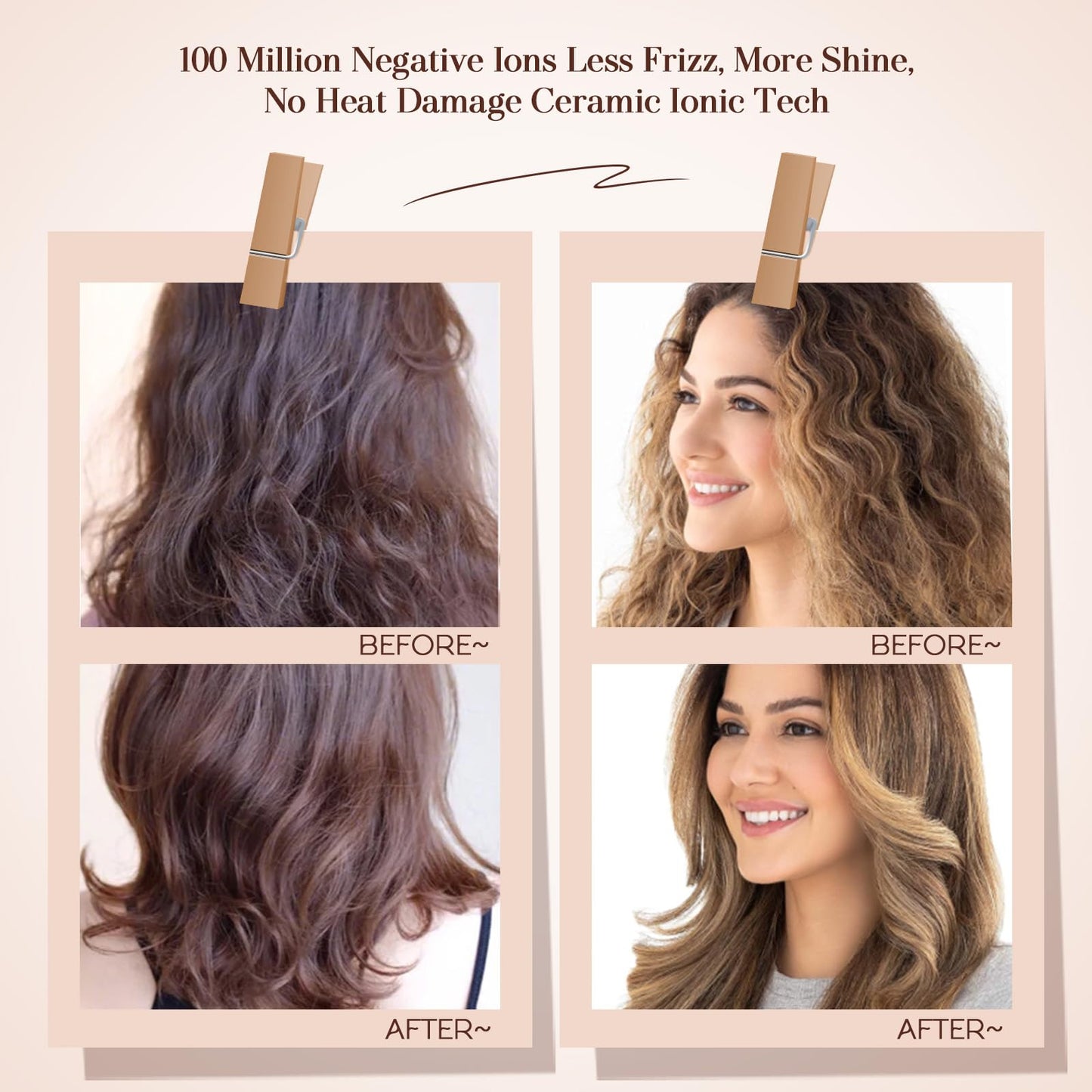 Travel Blow Dryer Brush in one, Dual Voltage 120V-240V Mini Hot Air Brush, Hair Trends Nano Titanium 2 Inch One Step Hair Dryer and Styler Volumizer Oval Shape