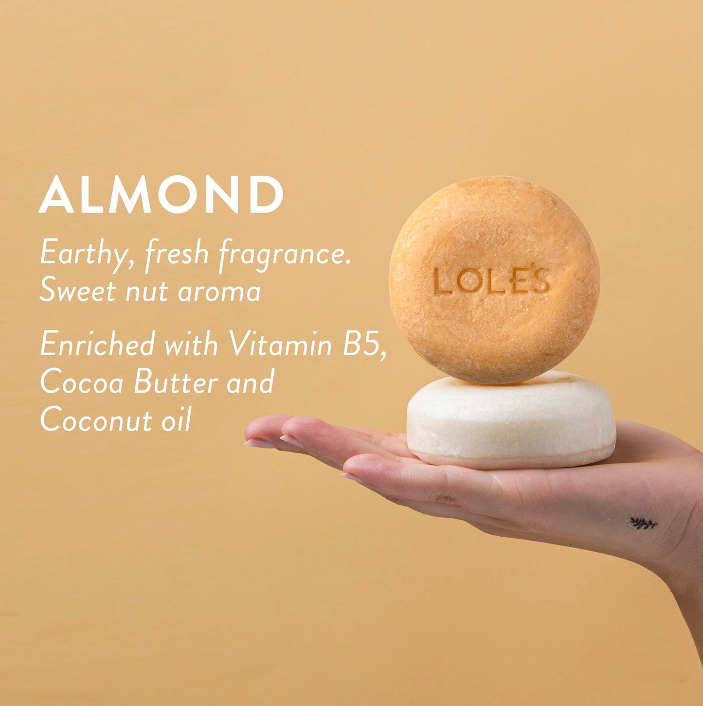 LOLE'S Shampoo Bar and Conditioner, 2 in 1 Cleaning Hair, 99% Natural Origin, Sustainably Sourced, 3.5Oz