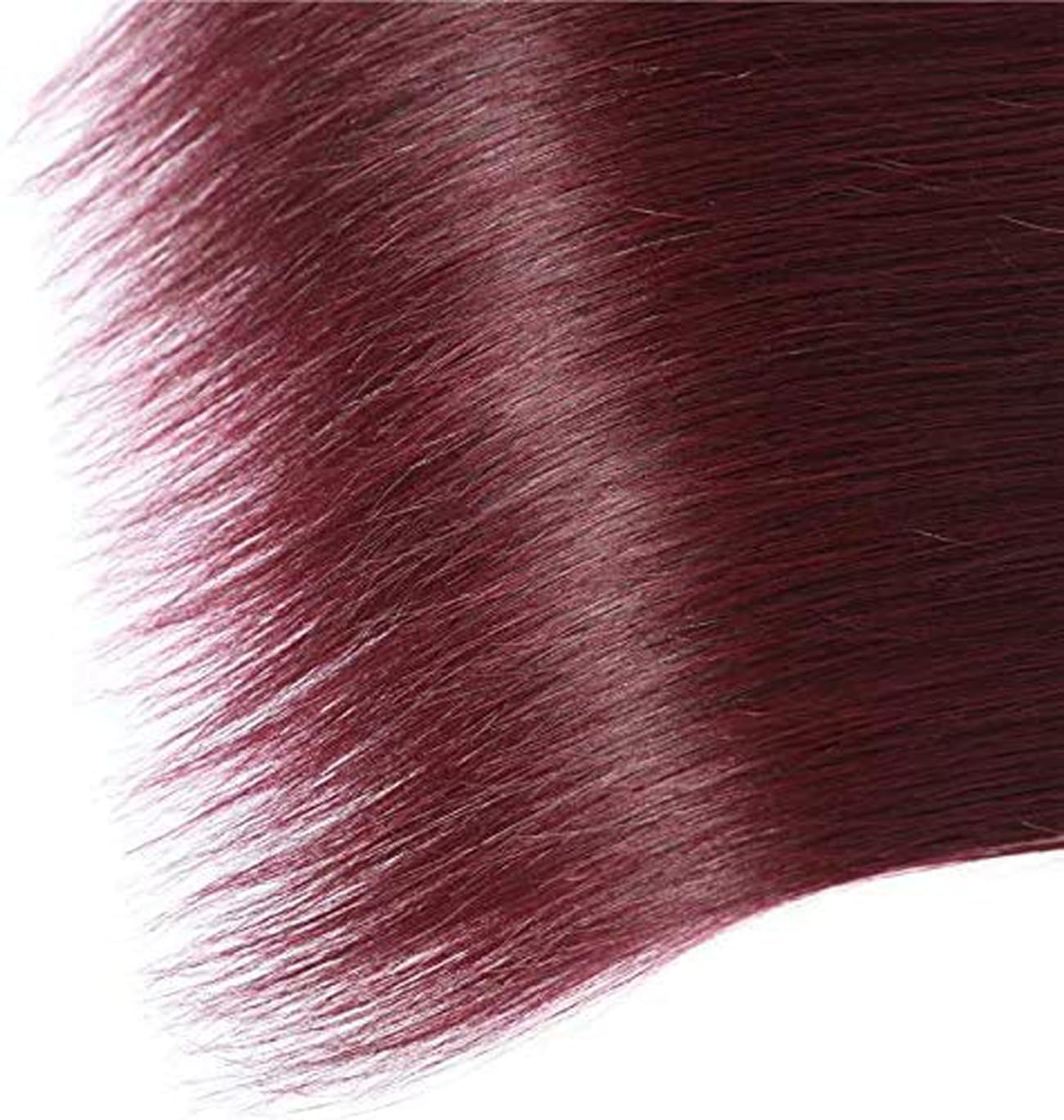 Xddnamei Augfst Virgin Weave Human Hair Bundles 300g #99J-Burgundy-Straight Wave Bundles Human Hair 8 10 12 inch Unprocessed Brazilian Wine Red Quick Weave Hair Bundles for Black Women