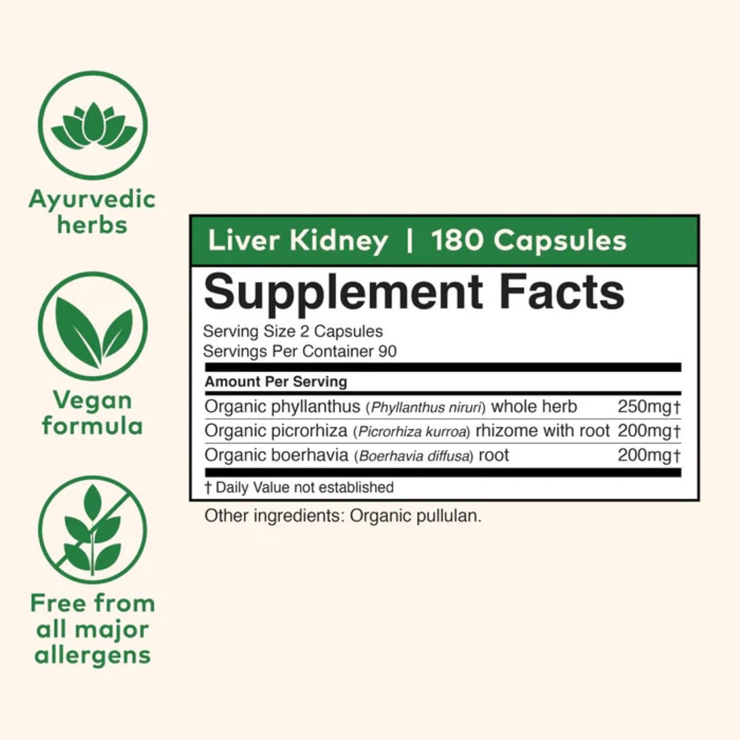Organic India Liver Kidney Herbal Supplement - Detox & Rejuvenate, Supports Healthy Function | Vegan, Gluten-Free, 180 Capsules
