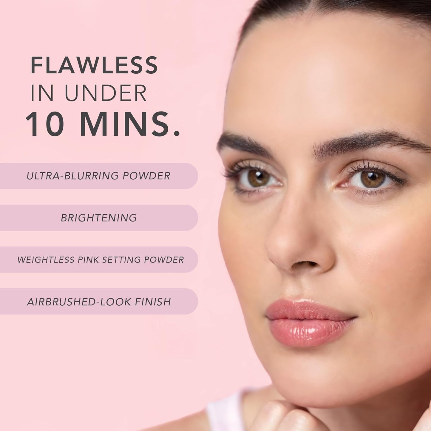 Doll 10 Pink Power Pressed Setting Powder | Blurring & Brightening Face Makeup - Vegan, Talc-Free - 4 Month Supply