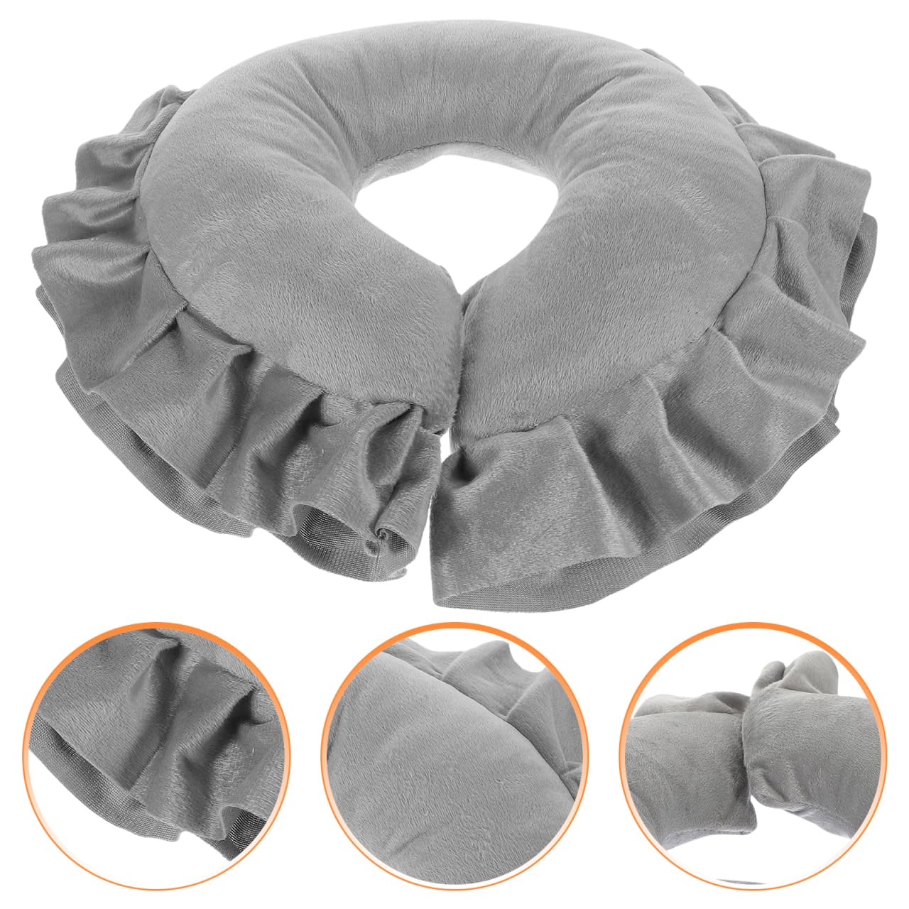 Healvian U Shaped Face Massage Pillow Neck Support Cushion,Pillow for Massage Table,Spa Spa Headrest Salon Massage Table Cradle Face Neck Head Cushion Travel Flight Pad