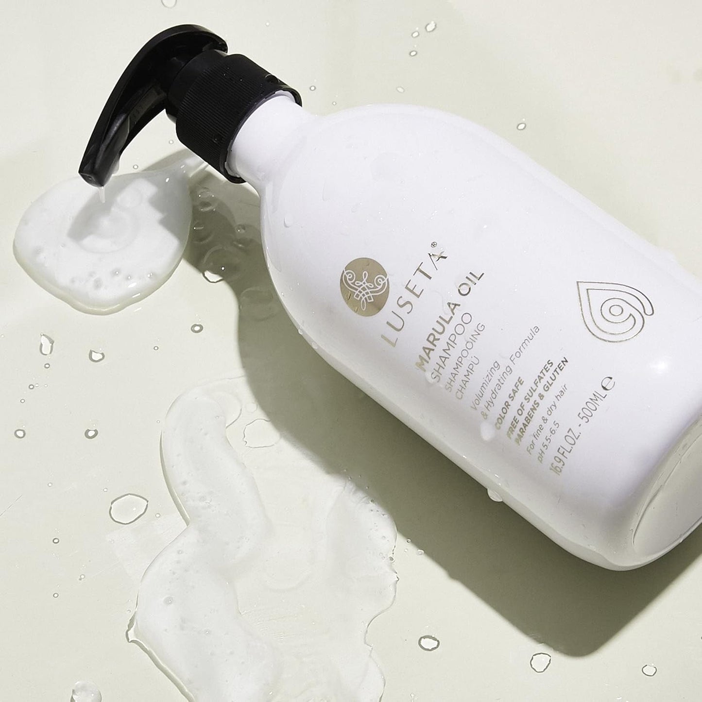 Luseta Marula Oil Shampoo for Dry, Damaged Hair - Moisturizing Formula for Frizz Control & Split End Repair | 16.9 fl oz
