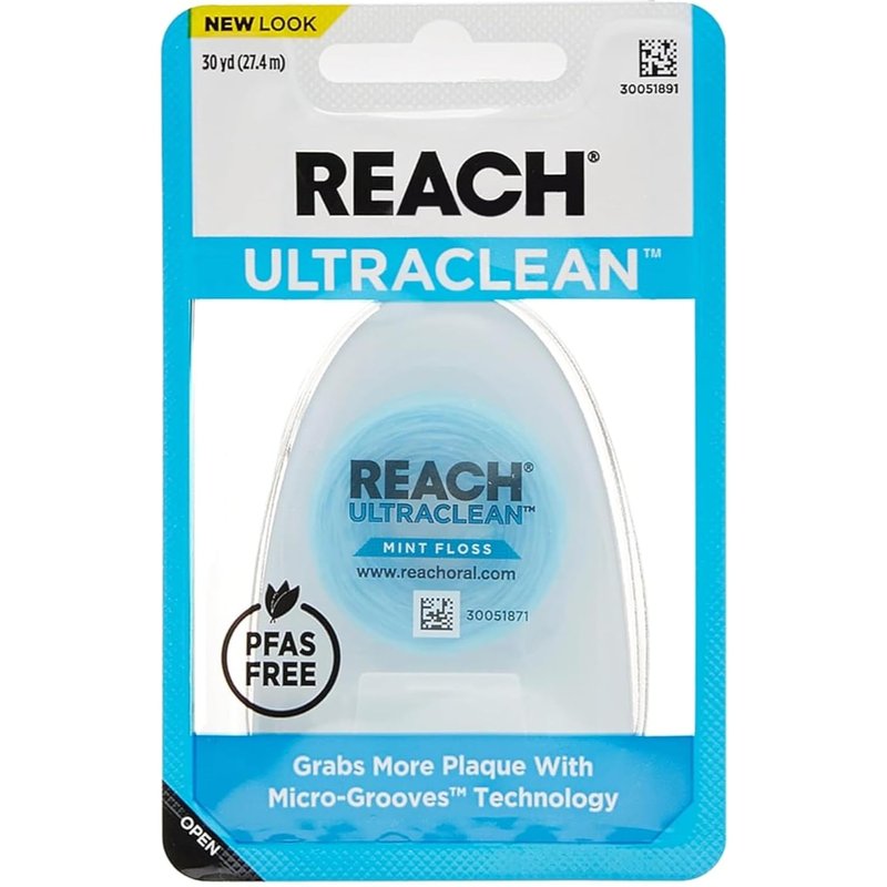 REACH Ultraclean Dental Floss - 30 Yards Each | Value Pack of 12