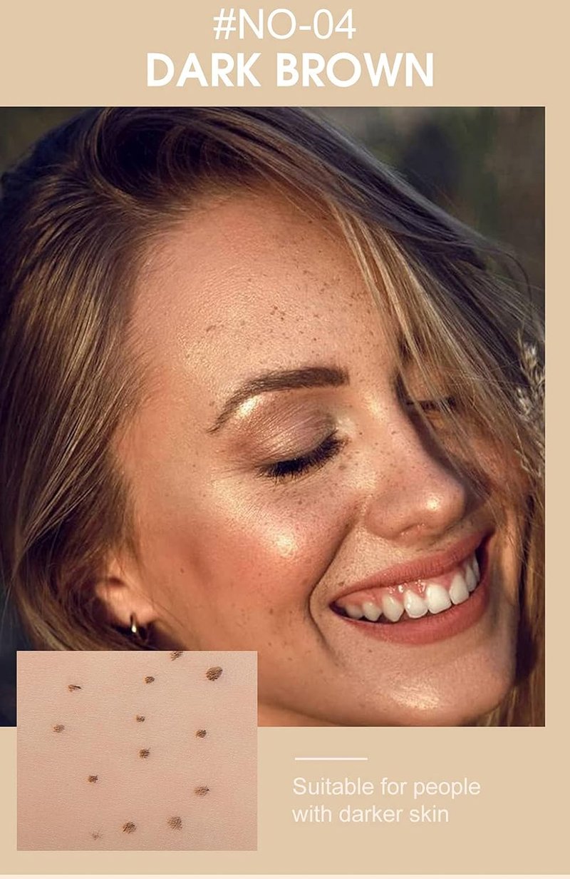 Freckle Pen - Waterproof Long-Lasting Quick Dry Makeup | Natural Lifelike Spots - Dark Brown