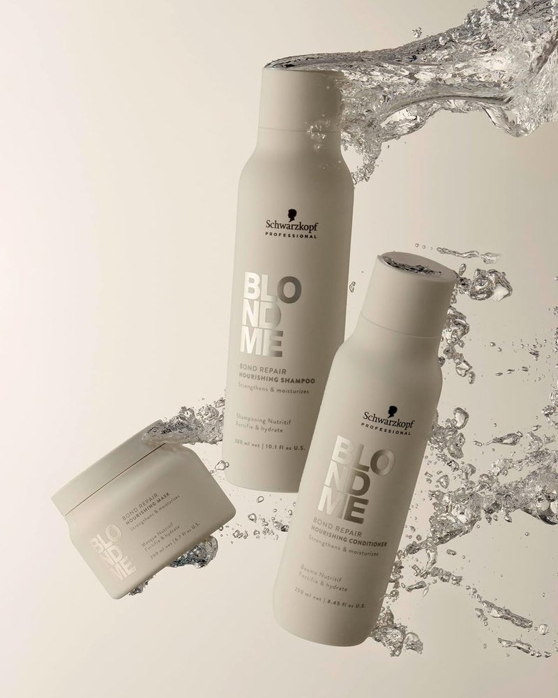 BlondMe Bond Repair Shampoo for Blonde Hair - Moisturizes, Strengthens & Repairs | For Lightened & Grey Hair