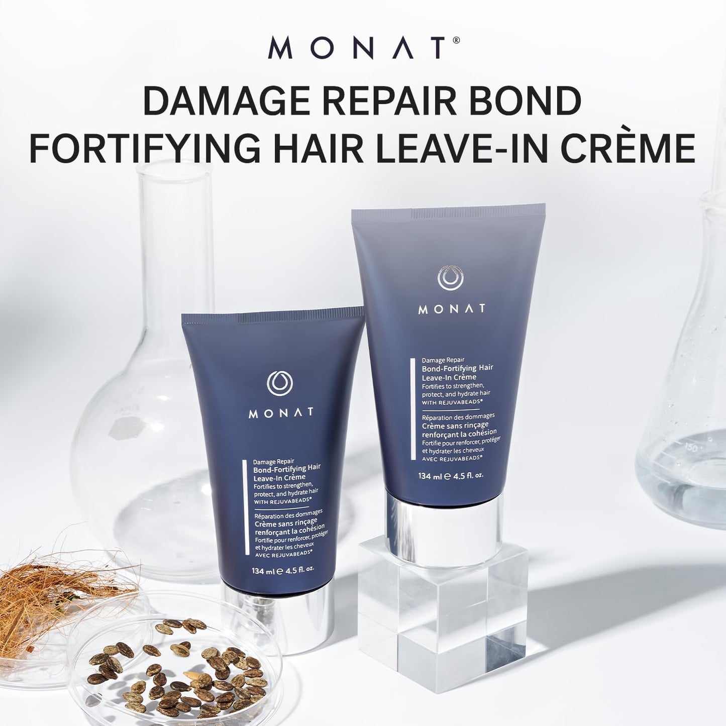 MONAT Damage Repair Hair Crème - Fortifying Leave-In Conditioner with Neroli & Orange Flower | Enhances Shine & Reduces Frizz