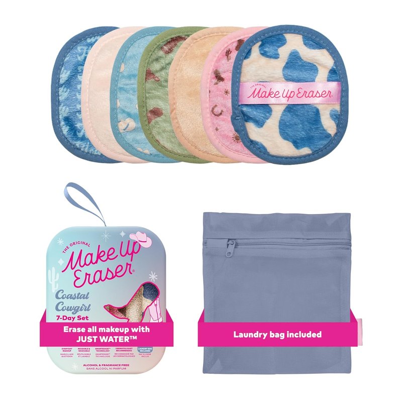 MakeUp Eraser 7-Day Set - Effortlessly Remove All Makeup with Water | Coastal Cowgirl, 7ct