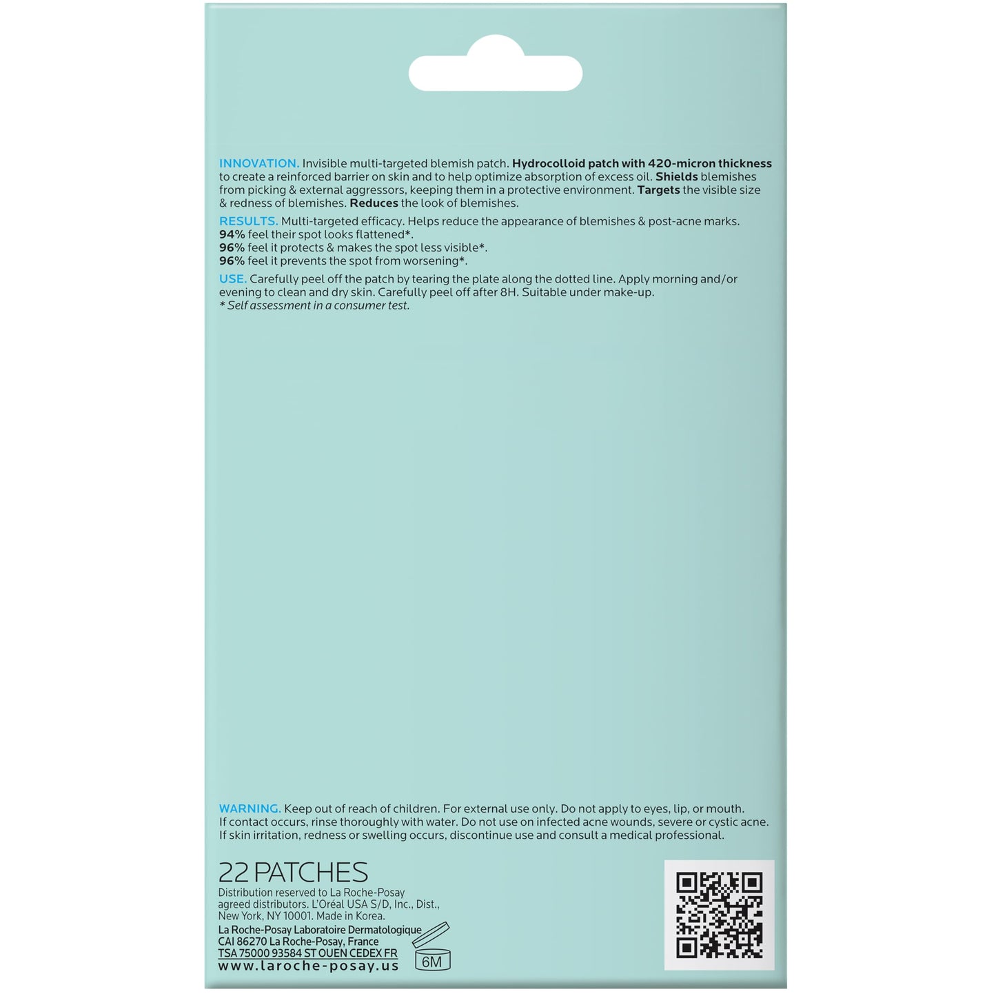 La Roche-Posay Effaclar Hydrocolloid Pimple Patches, 22 Count
