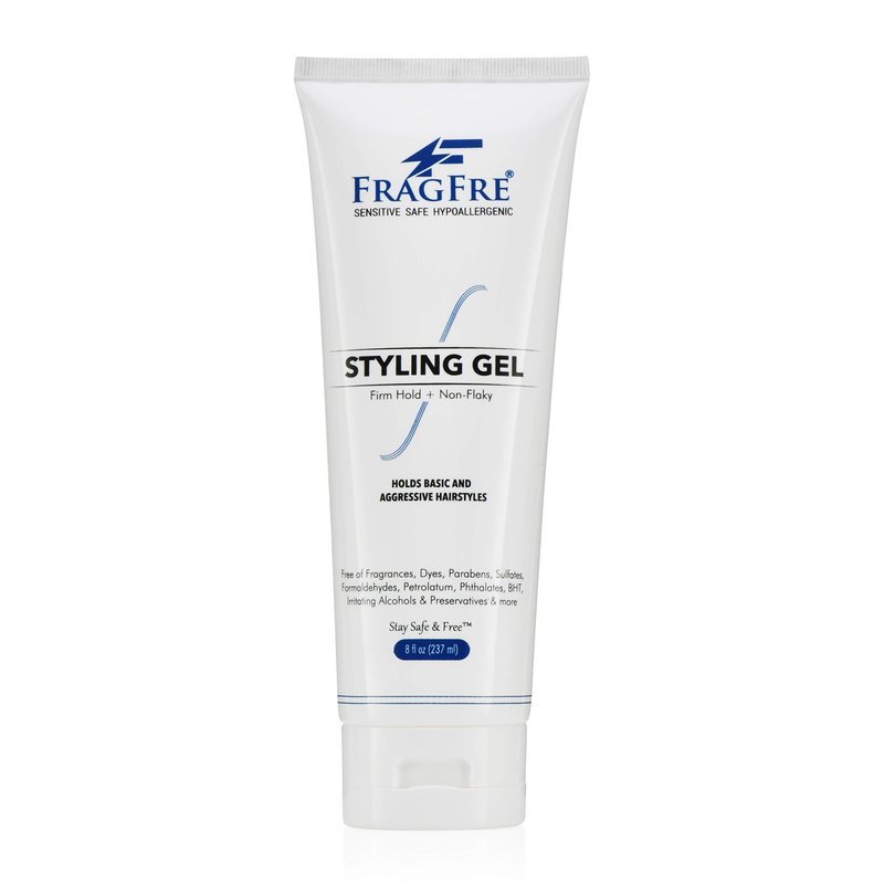 FRAGFRE Firm Hold Hair Gel Fragrance Free 8 oz - Strong Styling Gel for Aggressive Hair Styles - Paraben Free Hypoallergenic Sensitive Formula - Non-Irritating Vegan No Gluten/Cruelty…