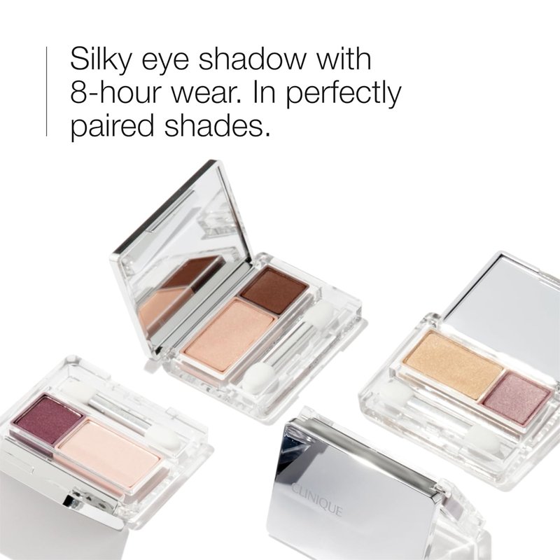 Clinique All About Shadow Duo Eye Shadow | Buildable, Long-Wearing Color | Smooth Application, Safe for Sensitive Eyes