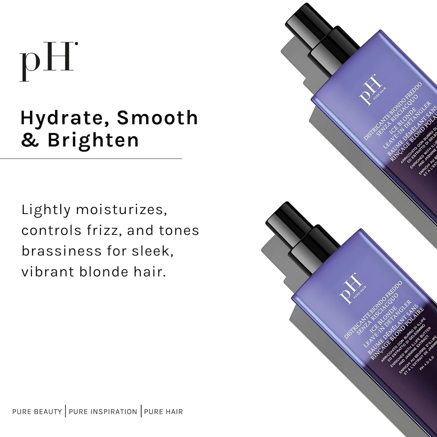 Ice Blonde Leave-In Detangler - Anti-Yellow Conditioner for Dry, Damaged Hair - 250ml | Smoother, Softer Blonde Hair