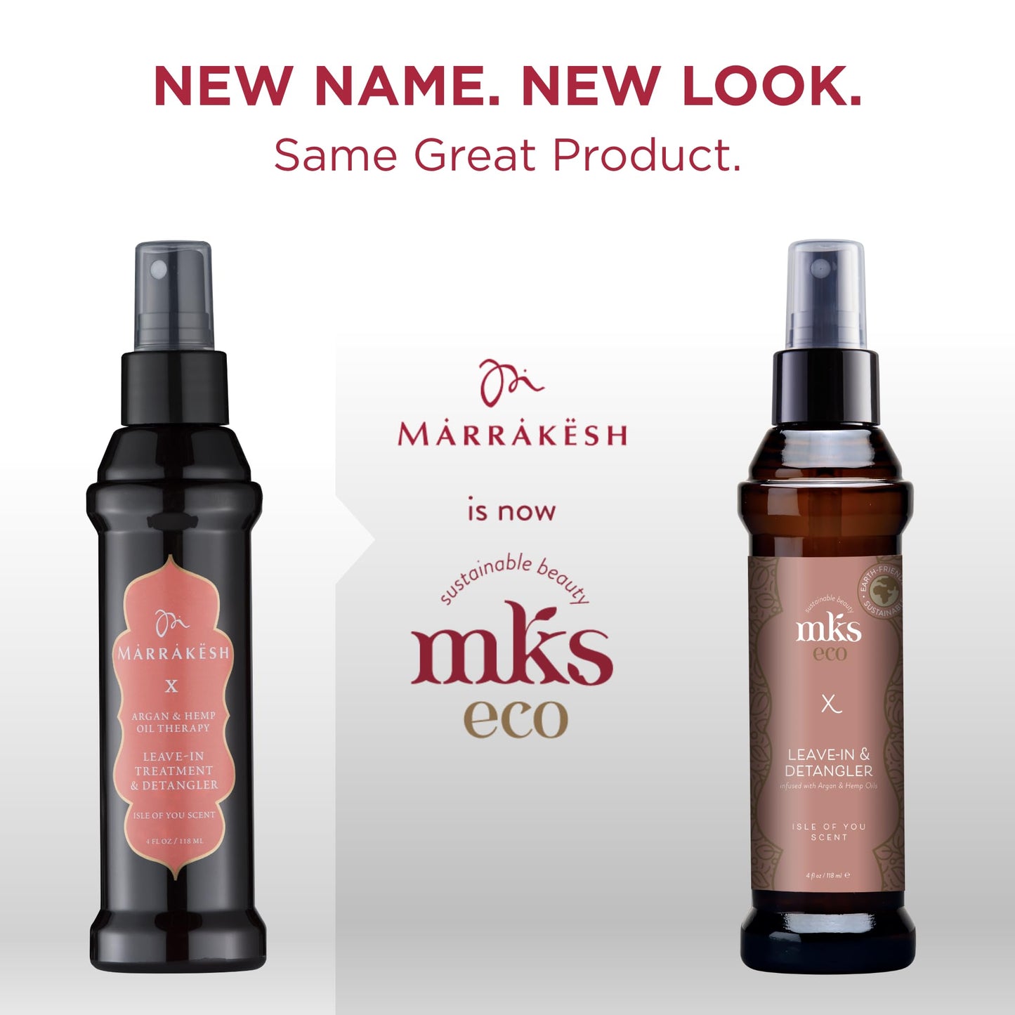 MKS eco X, Isle of You Scent - 4 fl oz - Leave-In Treatment & Detangler - Moroccan Argan Oil, Hemp Seed Oil - Vegan & Cruelty Free