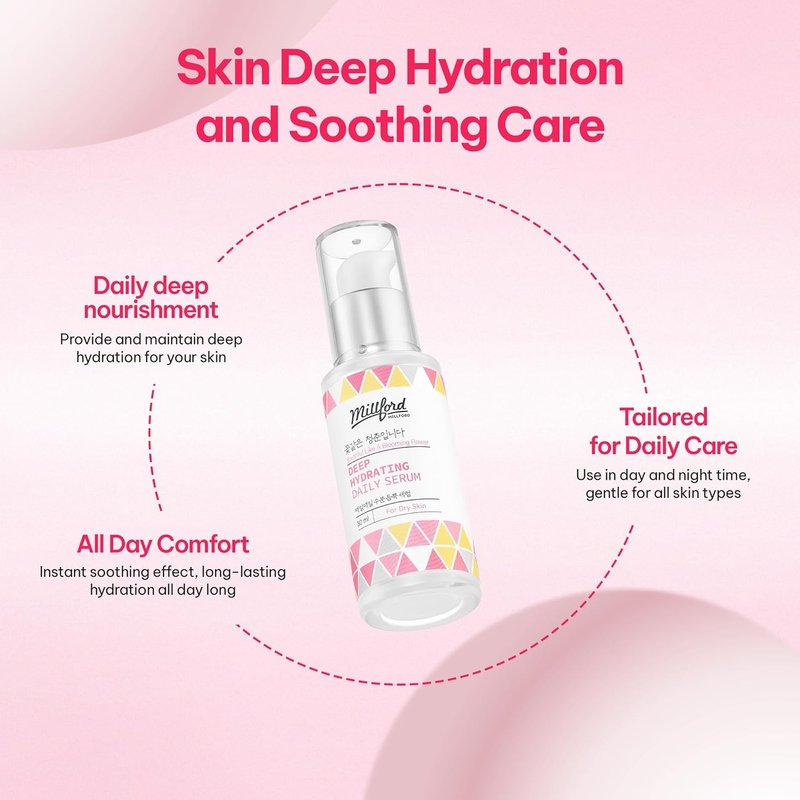 Deep Hydrating Daily Serum - Hyaluronic Acid for Dry Skin | 30ml | Alcohol & Fragrance Free, pH Balanced