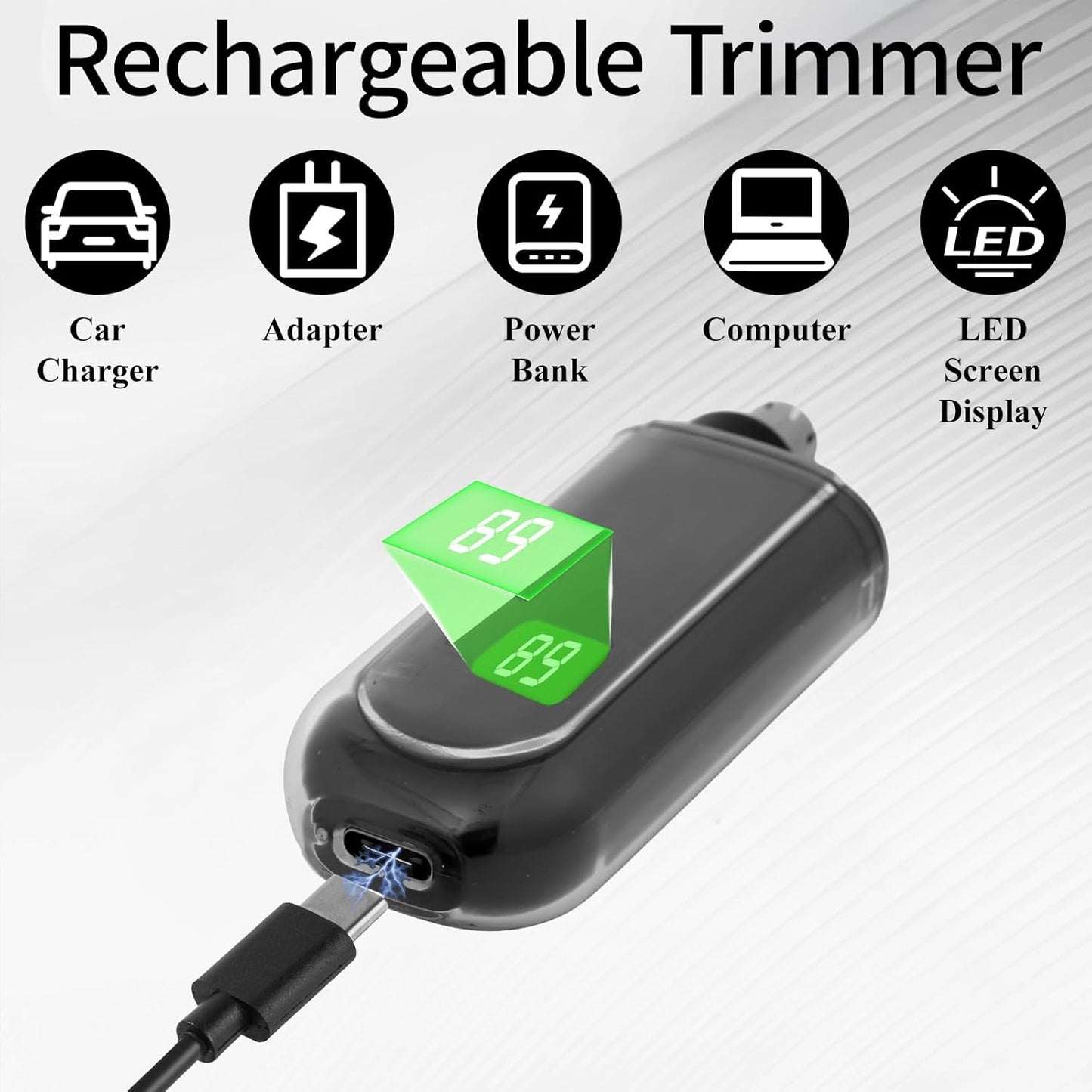 Portable LED Nose and Ear Hair Trimmer - Dual-Edge Blades for Smooth Cutting | Mini Travel Size for Men & Women