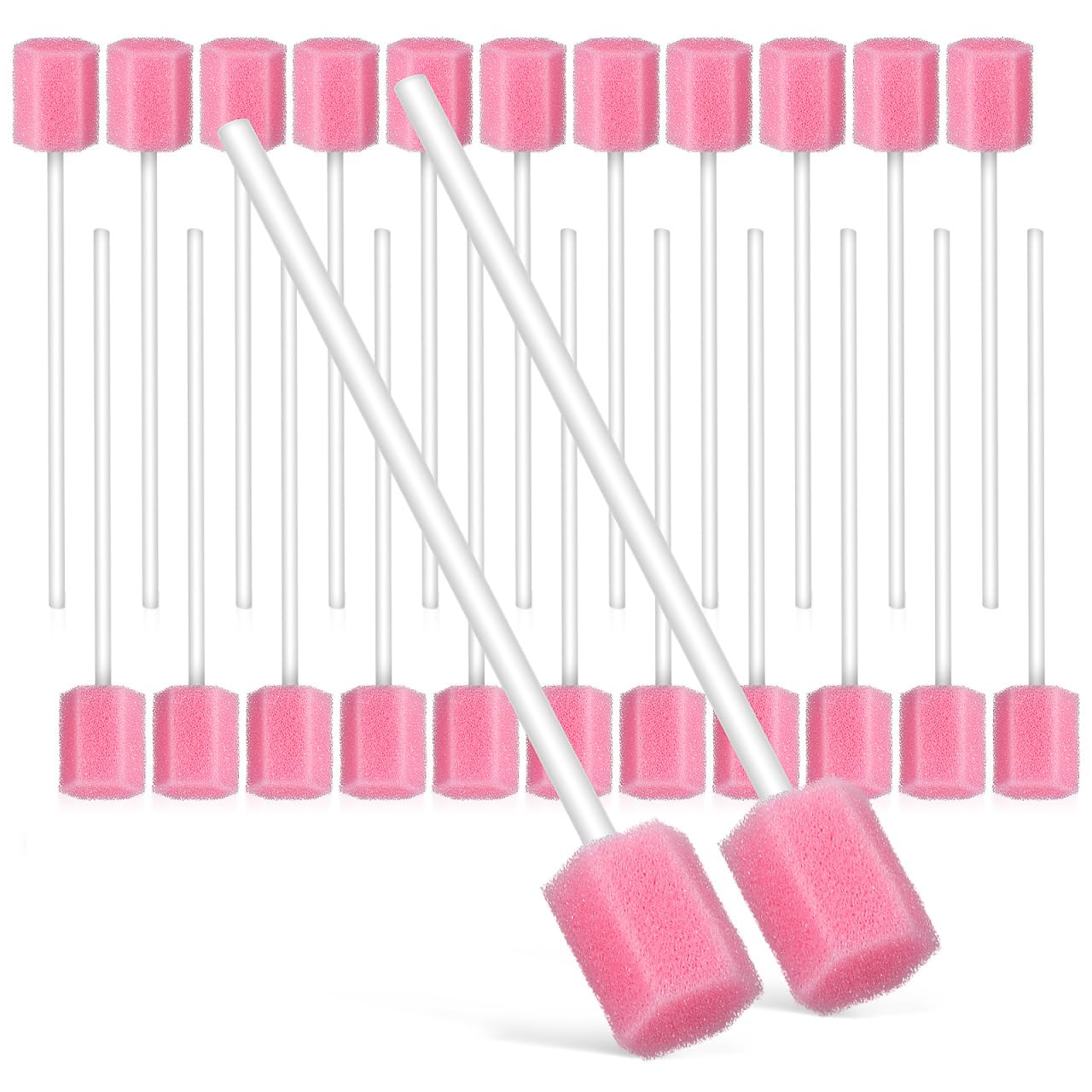 Healvian 250 Count Disposable Oral Care Sponge Swabs Hexagon Design 5.11 Inch Mouth Swabs for Teeth and Gum Cleaning Suitable for Adults and Kids