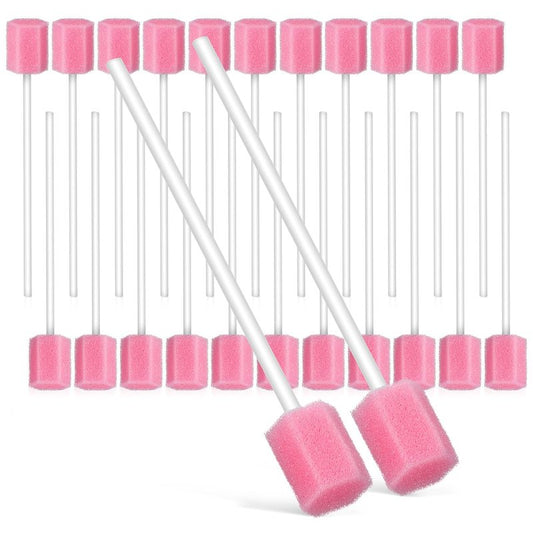 Healvian 250 Count Disposable Oral Care Sponge Swabs Hexagon Design 5.11 Inch Mouth Swabs for Teeth and Gum Cleaning Suitable for Adults and Kids