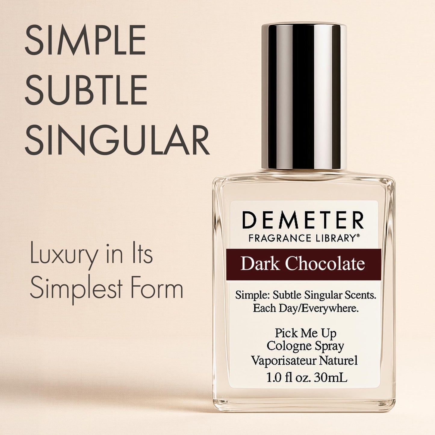 DEMETER Natural Perfume Spray Cologne for Women and Men, Dark Chocolate, 1 oz