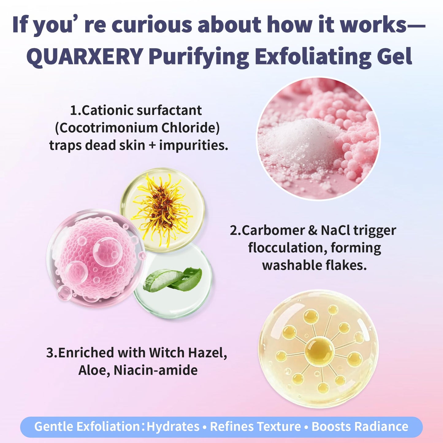 QUARXERY Purifying Exfoliating Gel 3Pcs