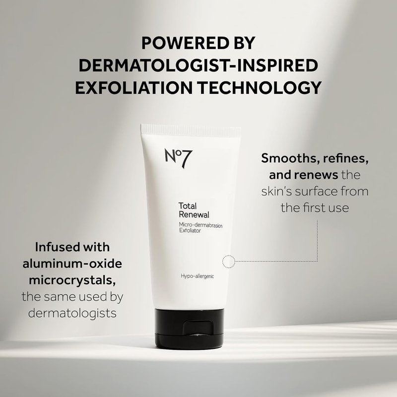 No7 Microdermabrasion Face Scrub - Exfoliating Dark Spot Corrector for Sensitive Skin | Reduces Fine Lines & Evens Skin Tone (2.5 Oz)