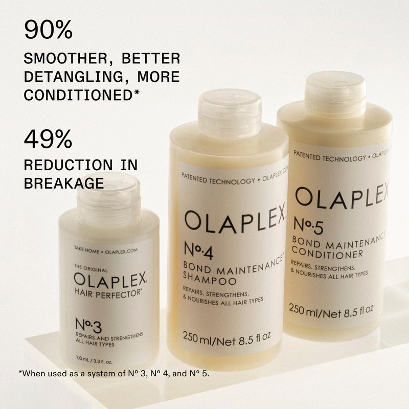 Olaplex Nº. 4 Bond Maintenance Shampoo: Reduces Breakage & Strengthens Hair | Hydrates, Smooths & Detangles | For Coily, Curly, Straight, and Wavy, Stocking Stuffer, 250 mL / 8.5 Fl Oz