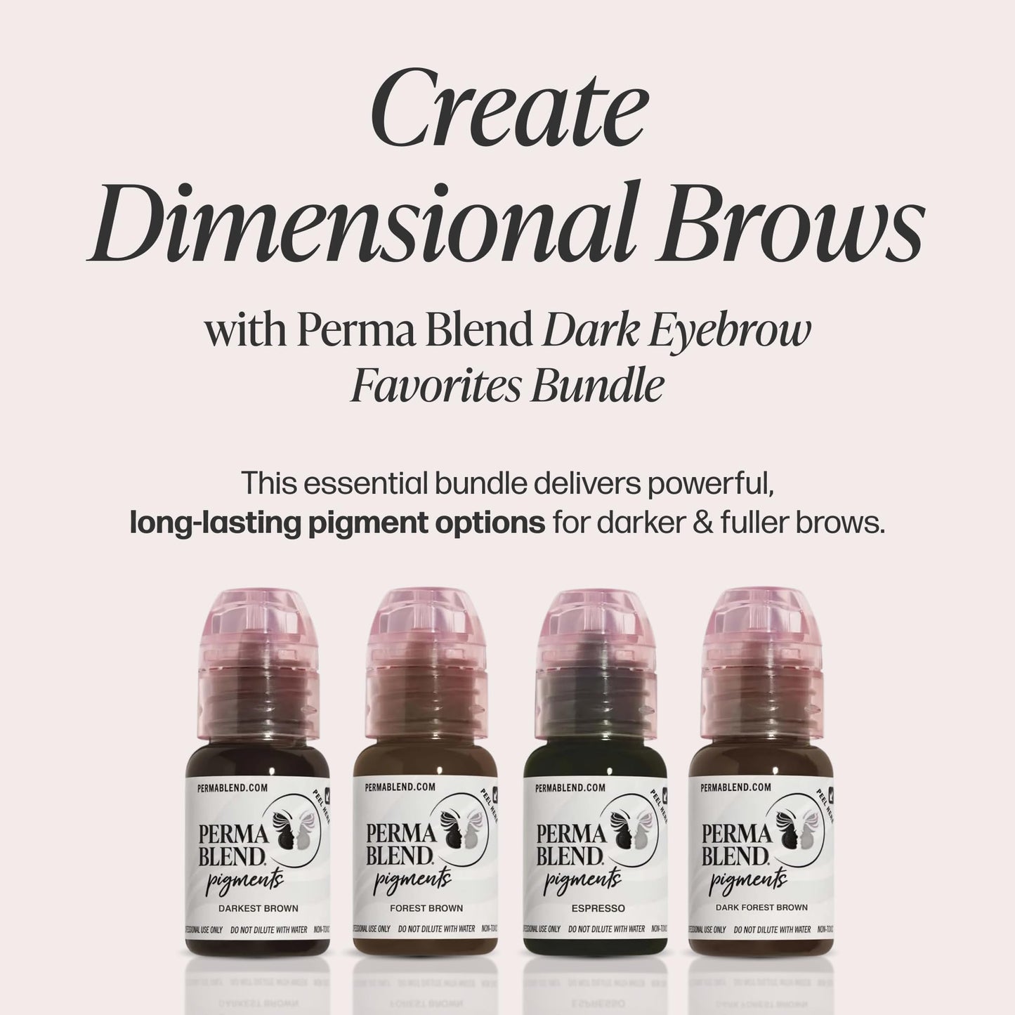 Perma Blend - Darkest Brown - Microblading Ink for Permanent Eyeliner - Professional Tattoo Ink - Dark Black/Brown Tattoo Ink Makeup - Vegan (0.5 oz)